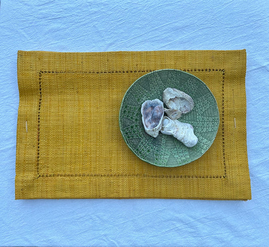 Rectangular raffia placemats