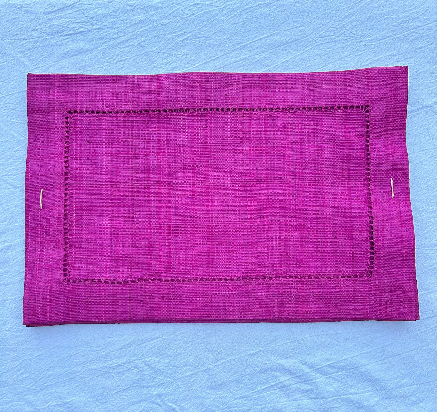 Rectangular raffia placemats