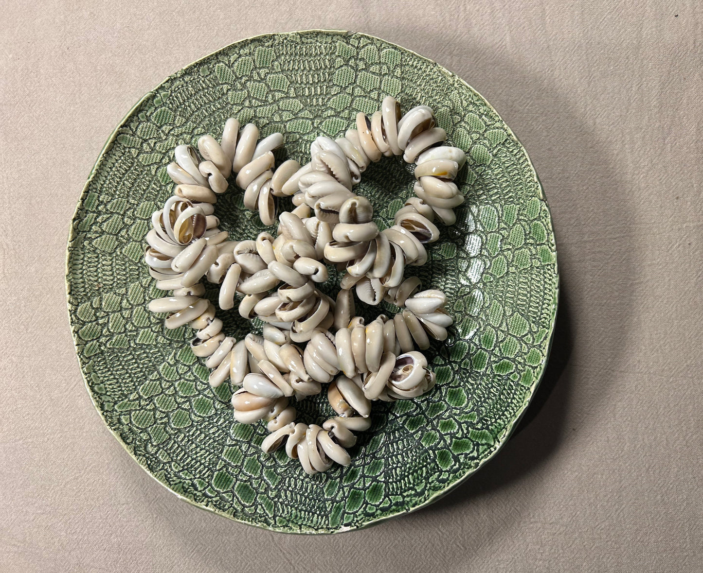 Cowrie shell napkin ring