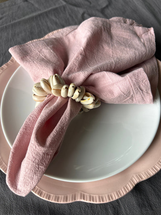 Cowrie shell napkin ring