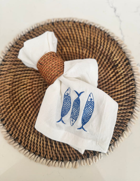 Rattan napkin rings