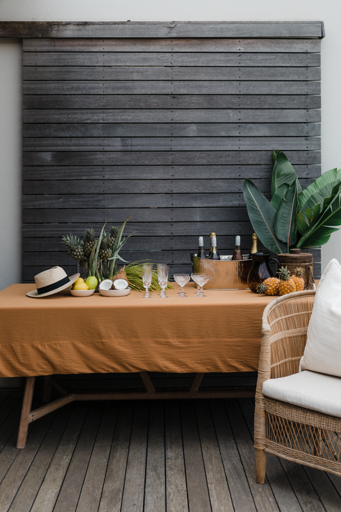 Rust tablecloth
