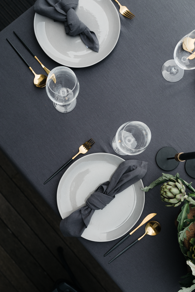 Moon grey napkin set