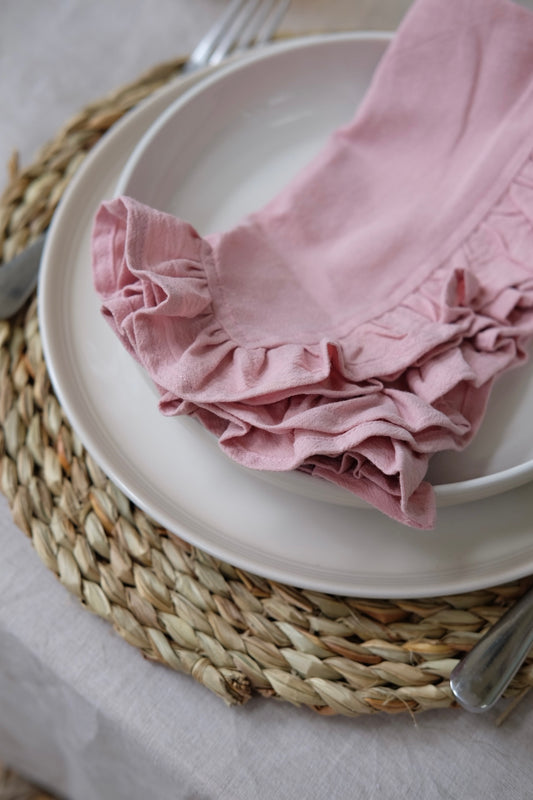 The rosé frill napkin set