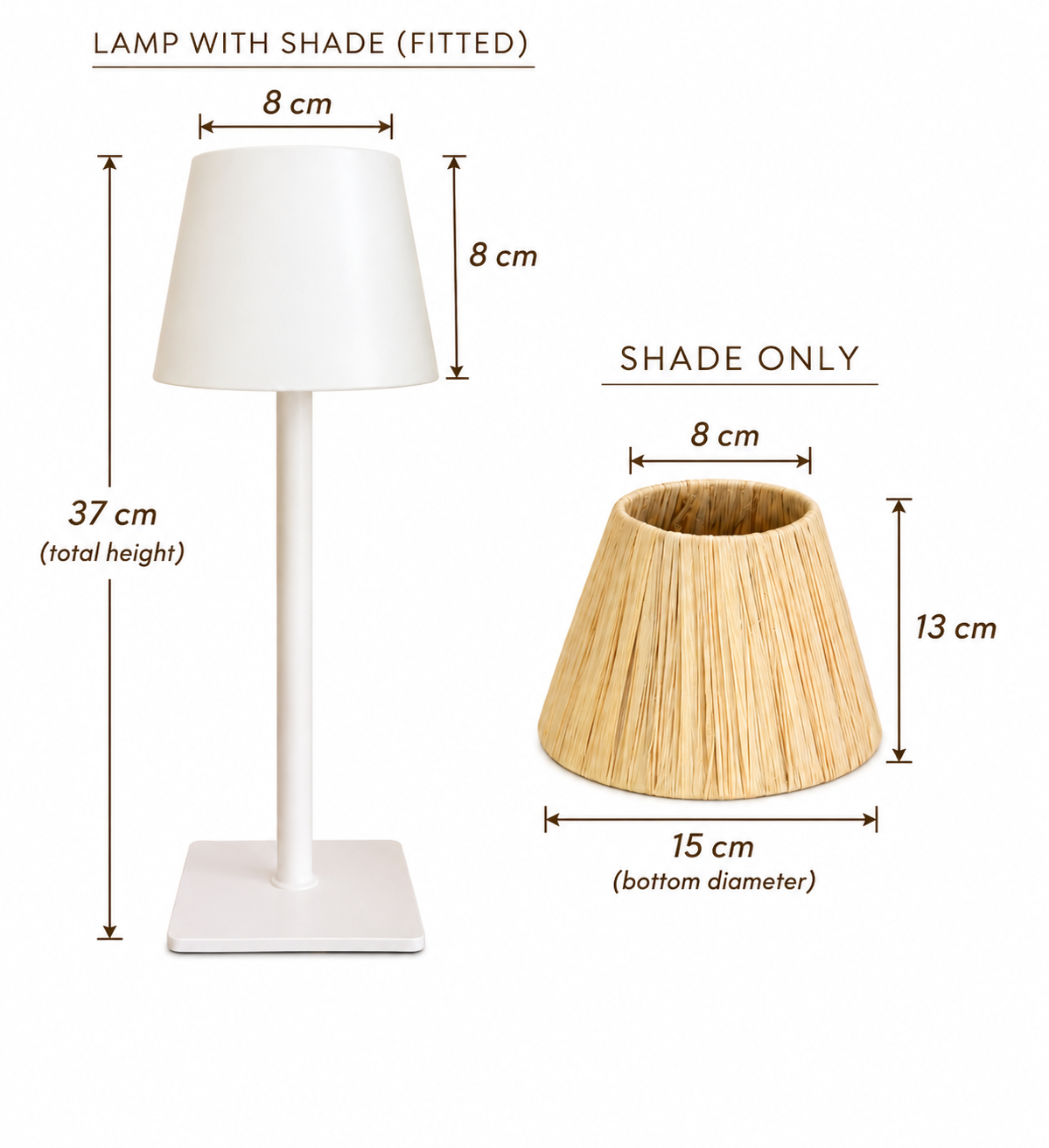 Raffia lampshade