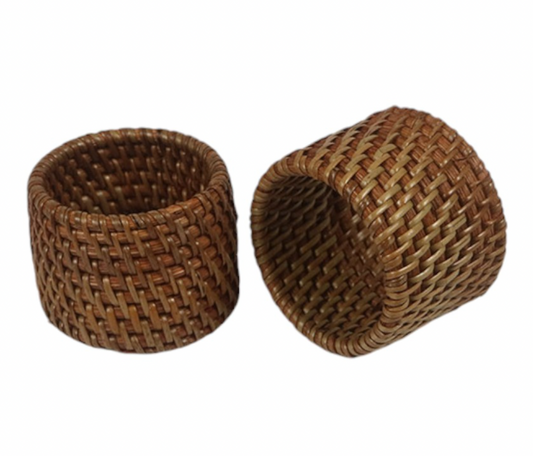 Rattan napkin rings