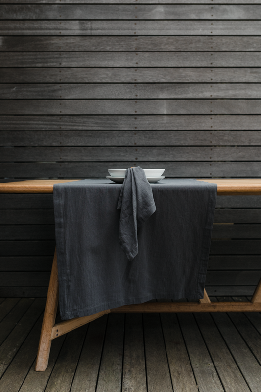 Moon grey table runner