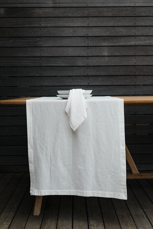 Ivory table runner