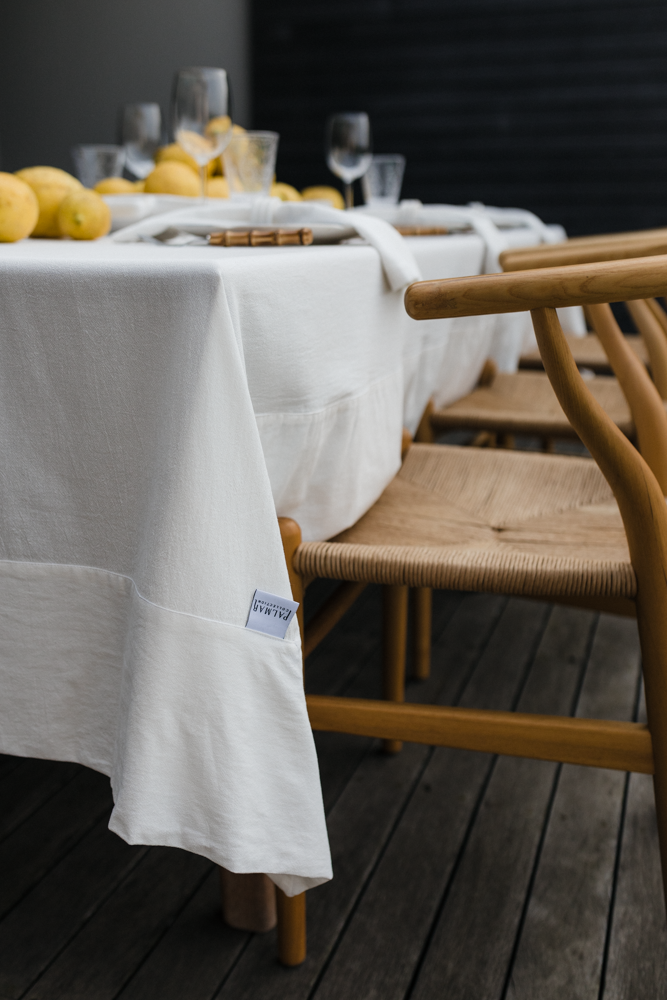 Ivory tablecloth