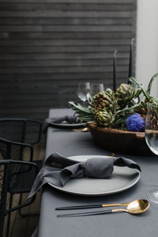 Moon grey tablecloth